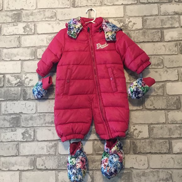 Diesel Baby Girls Insulated Snowsuit Size 6-9Mths - Picture 1 of 9